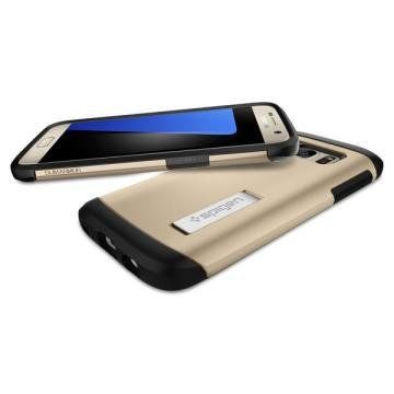 Spigen Galaxy S7 ile Uyumlu Kılıf Slim Armor Champagne Gold