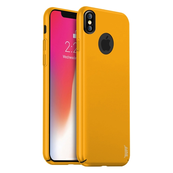 Buff iPhone X ile Uyumlu Slim Fit Kılıf Yellow