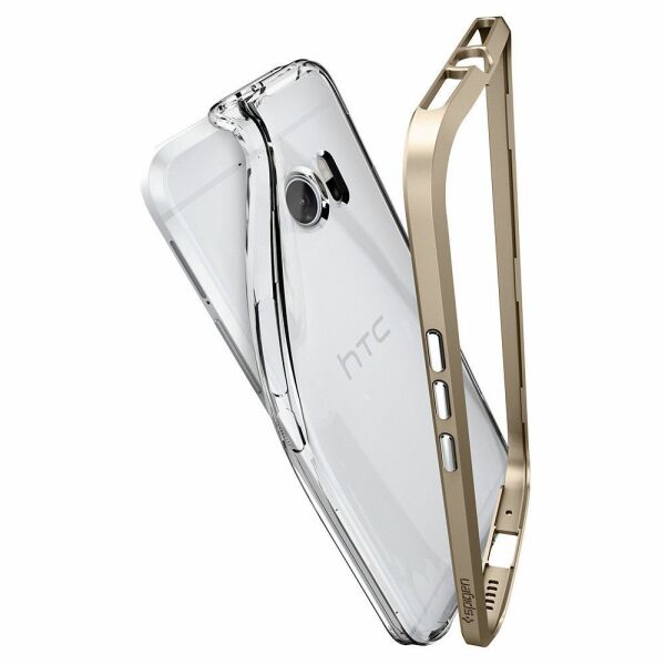 Spigen 10 ile Uyumlu Kılıf Neo Hybrid Crystal Champagne Gold