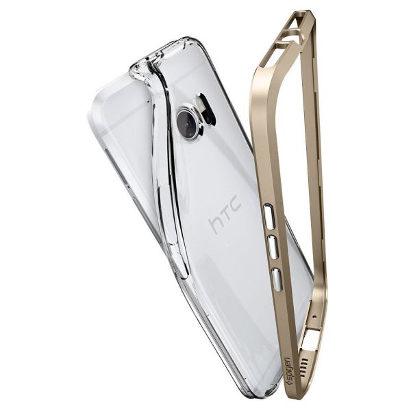 Spigen 10 ile Uyumlu Kılıf Neo Hybrid Crystal Champagne Gold