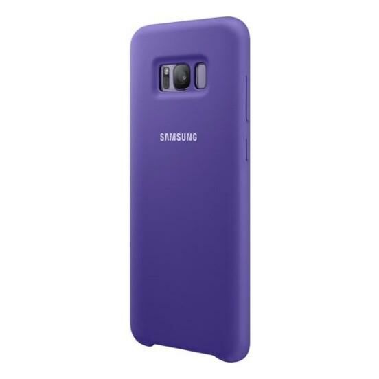 Galaxy S8 Plus ile Uyumlu Silikon Kılıf Mor EF-PG955TVEGWW