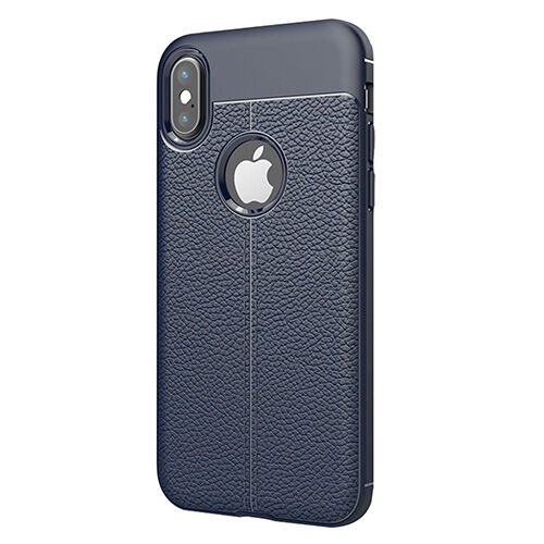 Zore iPhone X ile Uyumlu Kılıf Niss Silikon Lacivert