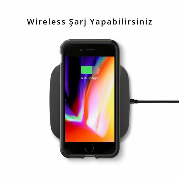 Spigen iPhone 7 Plus / 8 Plus ile Uyumlu Kılıf Neo Hybrid Herringbone Serisi Gunmetal