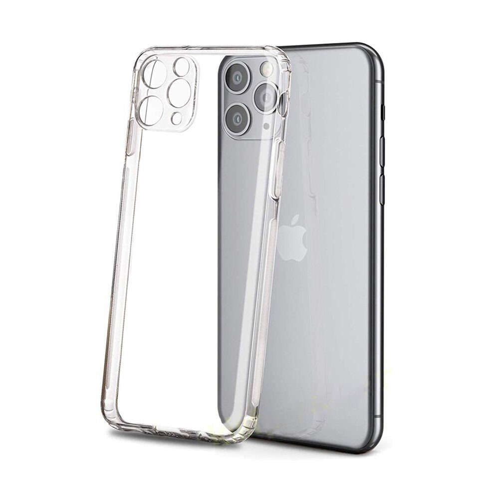 Jopus iPhone 11 Pro ile Uyumlu Tıpalı Kamera Korumalı Silikon Kılıf Şeffaf