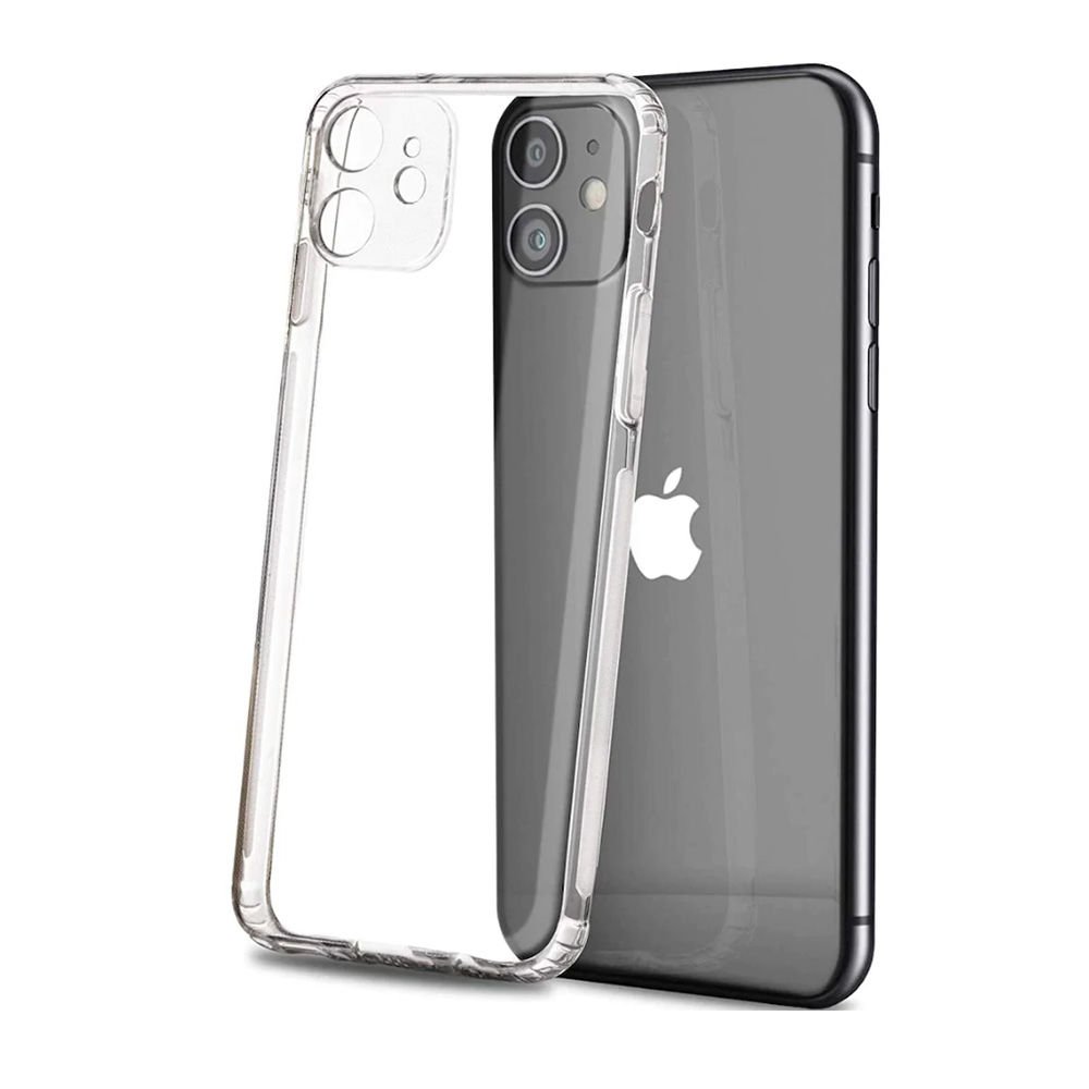 Jopus iPhone 11 ile Uyumlu Tıpalı Kamera Korumalı Silikon Kılıf Şeffaf