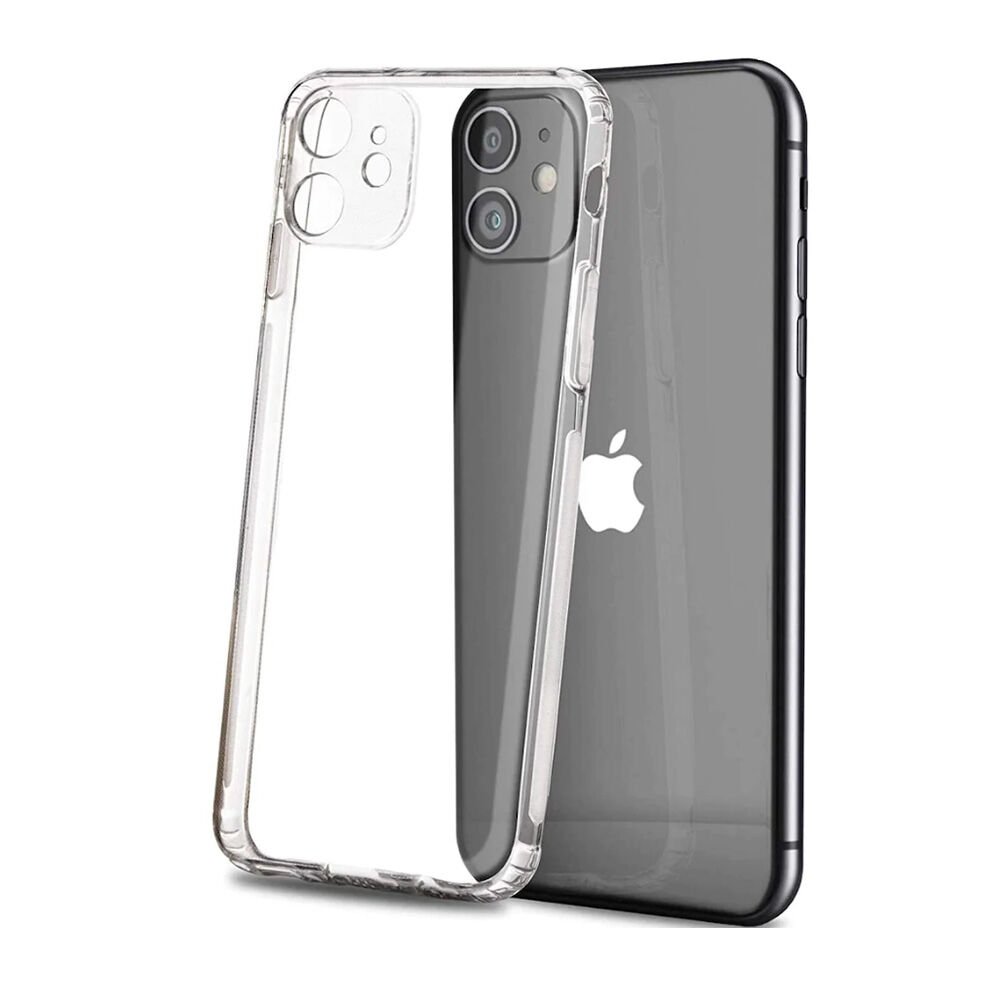 Jopus iPhone 11 ile Uyumlu Tıpalı Kamera Korumalı Silikon Kılıf Şeffaf