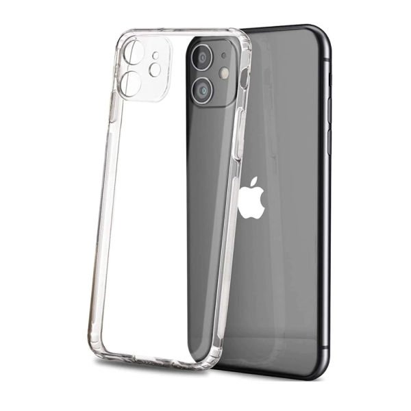 Jopus iPhone 11 ile Uyumlu Tıpalı Kamera Korumalı Silikon Kılıf Şeffaf