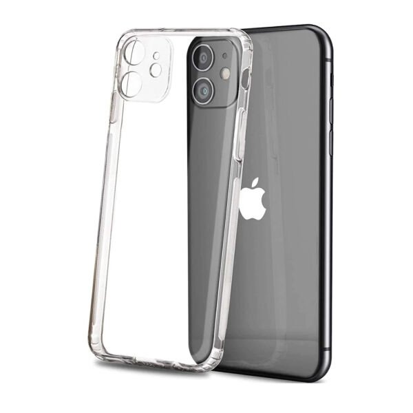 Jopus iPhone 11 ile Uyumlu Tıpalı Kamera Korumalı Silikon Kılıf Şeffaf