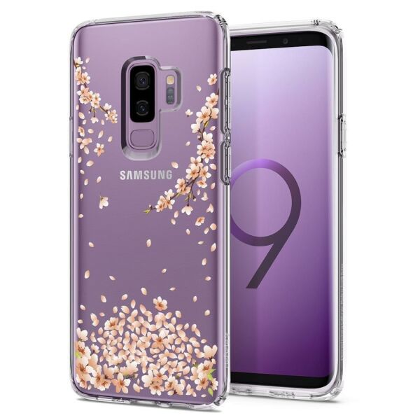 Spigen Galaxy S9 Plus ile Uyumlu Kılıf Liquid Crystal Blossom Crystal Clear