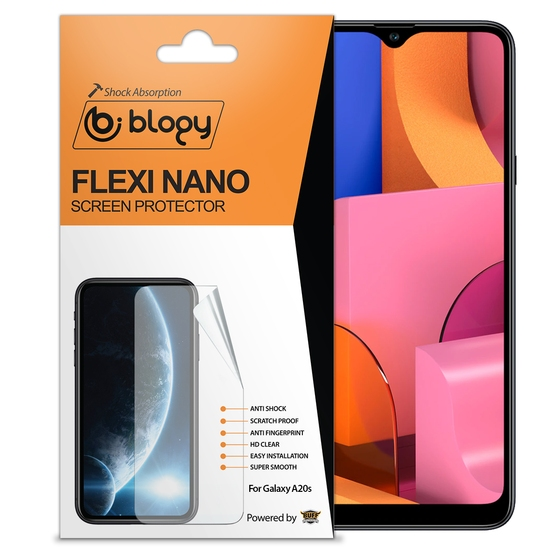 Blogy Flexi Nano Galaxy A20s ile Uyumlu Ekran Koruyucu