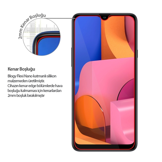 Blogy Flexi Nano Galaxy A20s ile Uyumlu Ekran Koruyucu