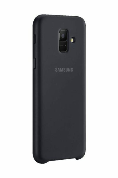 Galaxy A6 2018 ile Uyumlu Çift Katmanlı Arka Kapak Siyah EF-PA600CBEGWW