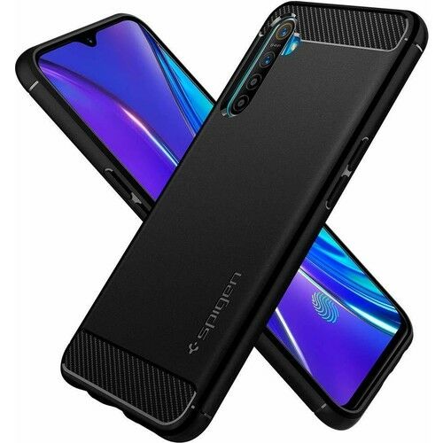 Spigen Realme XT ile Uyumlu Kılıf Rugged Armor Matte Black