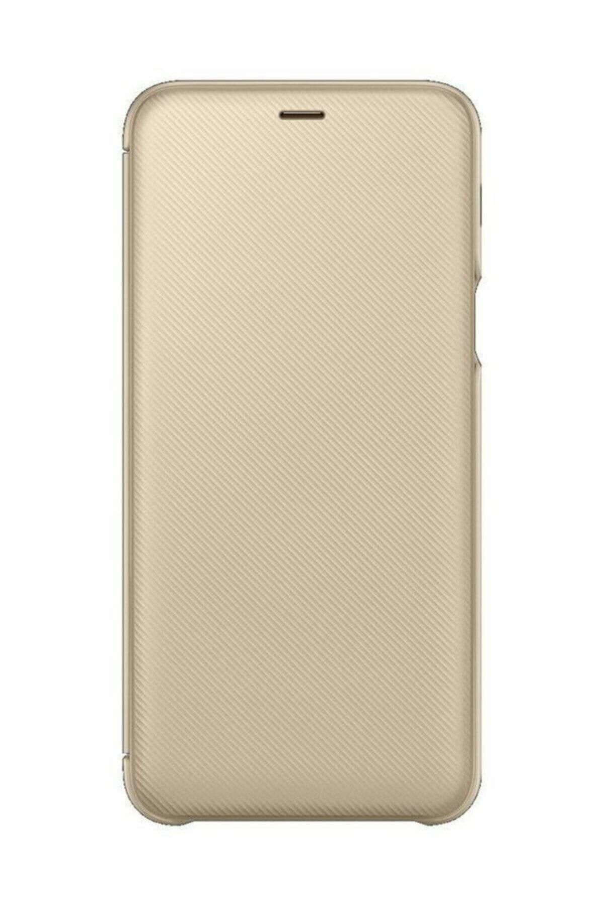 Galaxy A6+ (2018) ile Uyumlu Kapaklı Kılıf Altın EF-WA605CFEGWW