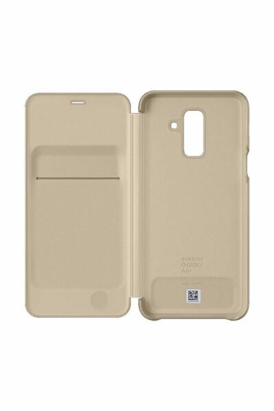 Galaxy A6+ (2018) ile Uyumlu Kapaklı Kılıf Altın EF-WA605CFEGWW