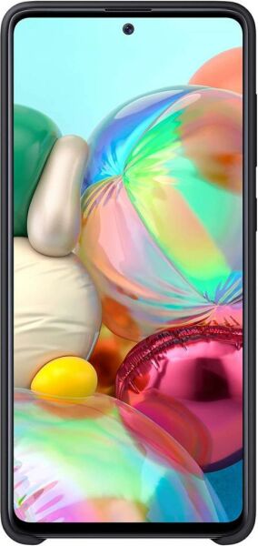 Galaxy A71 ile Uyumlu Silikon Kılıf Siyah EF-PA715TBEGWW