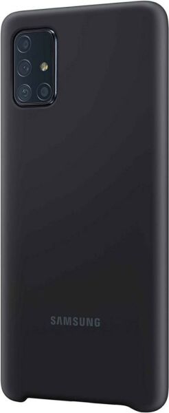 Galaxy A71 ile Uyumlu Silikon Kılıf Siyah EF-PA715TBEGWW