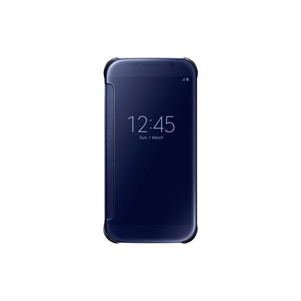 Galaxy S6 ile Uyumlu Clear View Cover Siyah EF-ZG920BBEGWW