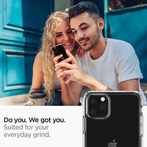 Spigen iPhone 11 Pro ile Uyumlu Kılıf Liquid Crystal 4 Tarafı Koruma Crystal Clear