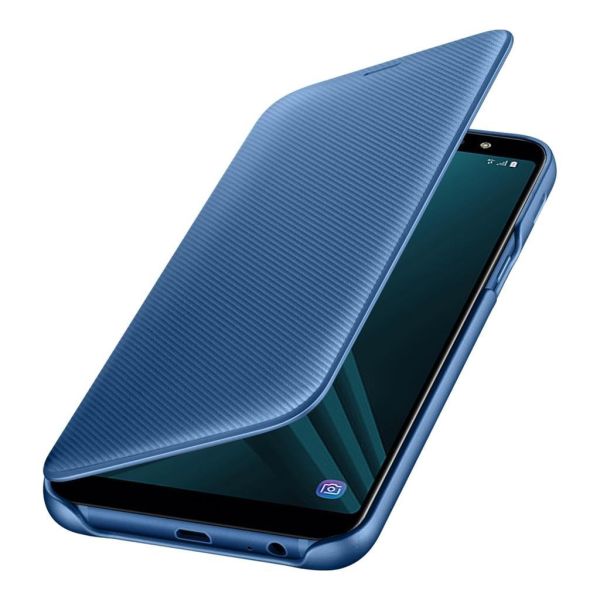 Galaxy A6+ (2018) ile Uyumlu Kapaklı Kılıf Mavi EF-WA605CLEGWW