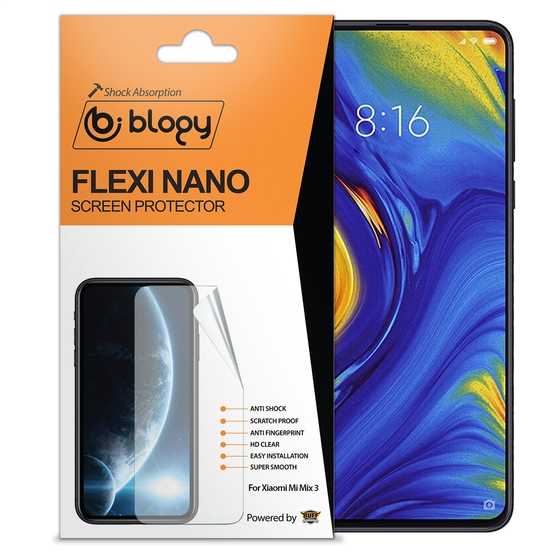 Blogy Flexi Nano Mi Mix 3 ile Uyumlu Ekran Koruyucu