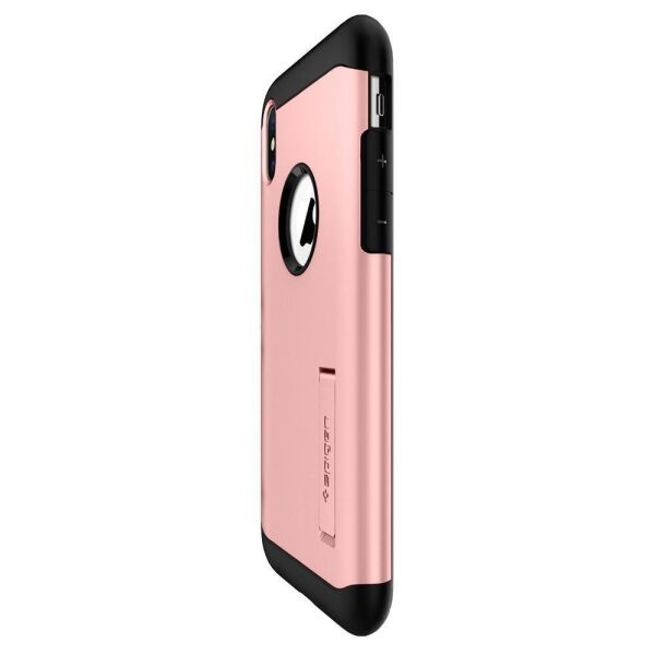 Spigen iPhone X ile Uyumlu Kılıf Slim Armor Rose Gold