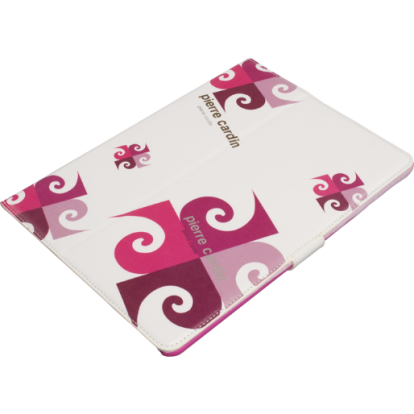 Pierre Cardin iPad 5/Air ile Uyumlu Suni Deri Tablet Kılıfı Pembe PCA-P02