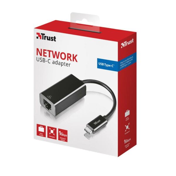 Trust 21491 Usb-C To Ethernet Adaptör