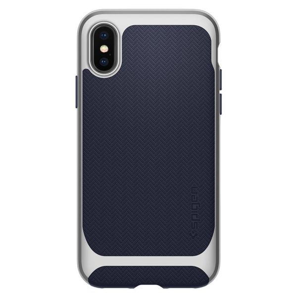 Spigen iPhone X ile Uyumlu Kılıf Neo Hybrid Satin Silver