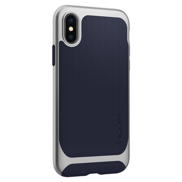 Spigen iPhone X ile Uyumlu Kılıf Neo Hybrid Satin Silver