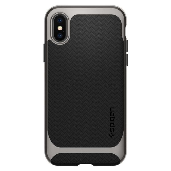 Spigen iPhone X ile Uyumlu Kılıf Neo Hybrid Gunmetal