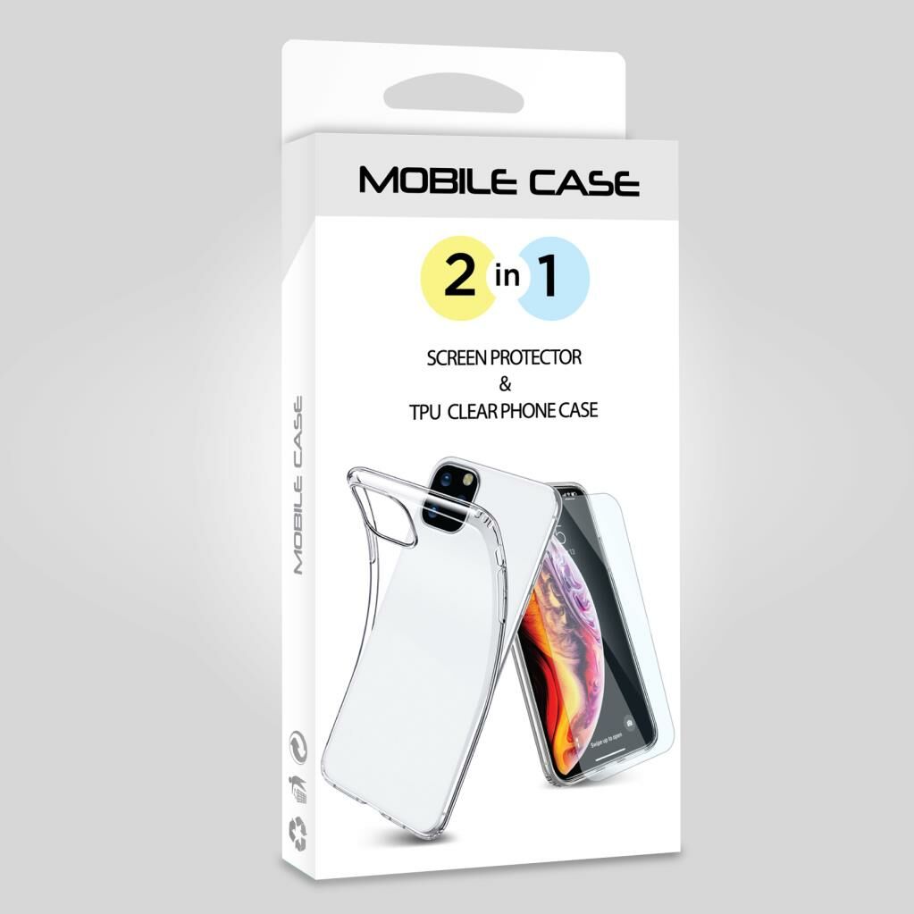 Mobile Case Galaxy A20 ile Uyumlu 2in1 Set