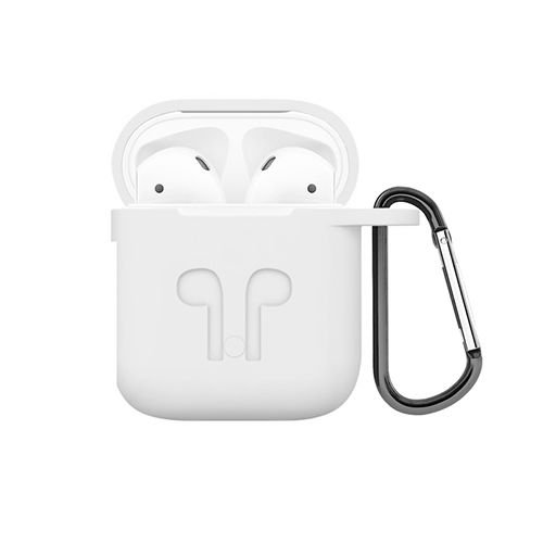 AirPods ile Uyumlu Silikon Kılıf Beyaz