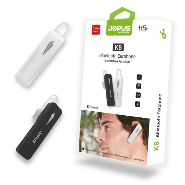 Jopus K8 Bluetooth Kulaklık Beyaz