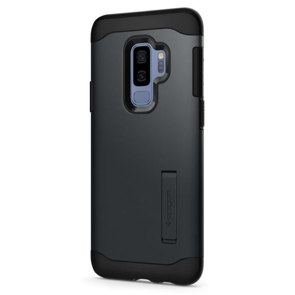 Spigen Galaxy S9 Plus ile Uyumlu Kılıf Slim Armor Metal Slate