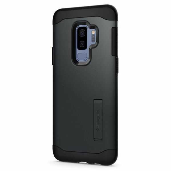 Spigen Galaxy S9 Plus ile Uyumlu Kılıf Slim Armor Metal Slate