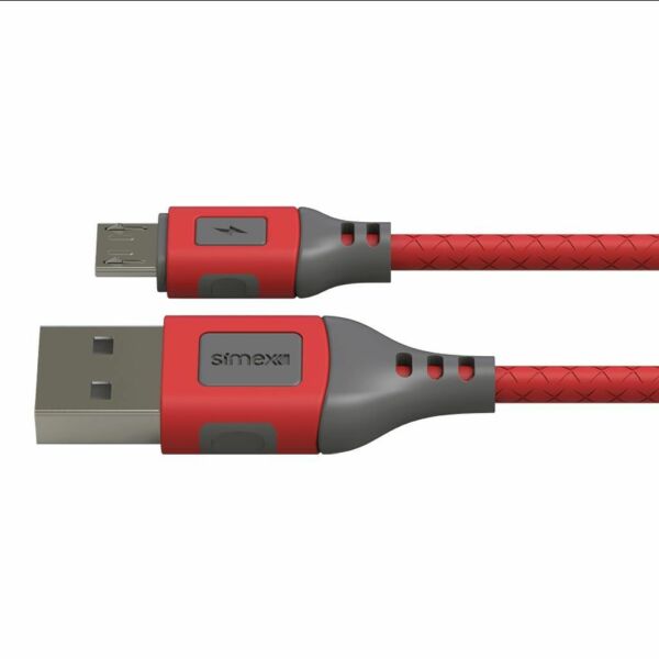 Simex Universal Micro Data Kablosu SPK-09 Flexi 1mt Kirmizi