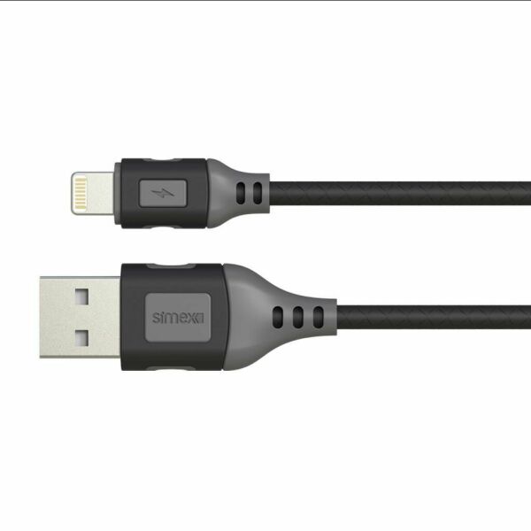 Simex iPhone Lightning Data Kablosu SPK-09 Flexi 1mt Siyah