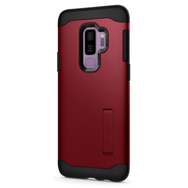 Spigen Galaxy S9 Plus ile Uyumlu Kılıf Slim Armor Merlot Red