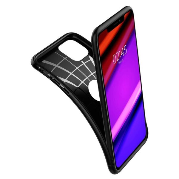 Spigen iPhone 11 Pro ile Uyumlu Kılıf Rugged Armor Matte Black