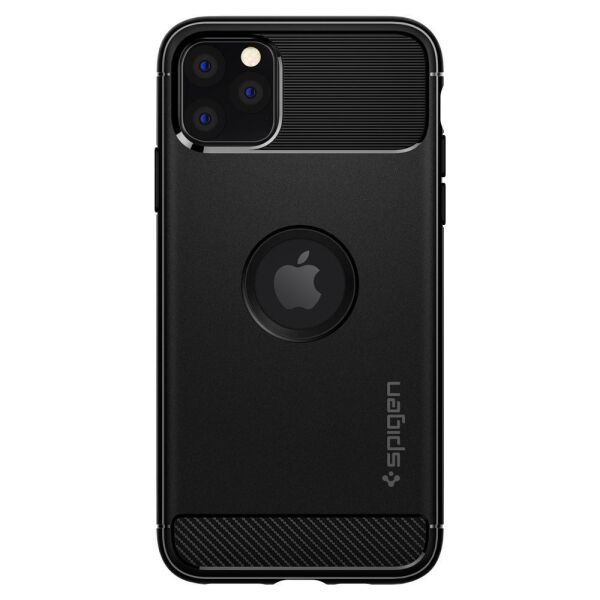 Spigen iPhone 11 Pro ile Uyumlu Kılıf Rugged Armor Matte Black