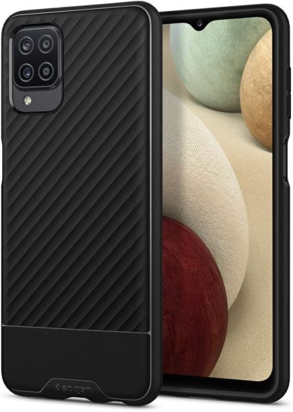 Spigen Galaxy A12 ile Uyumlu Kılıf Core Armor Matte Black