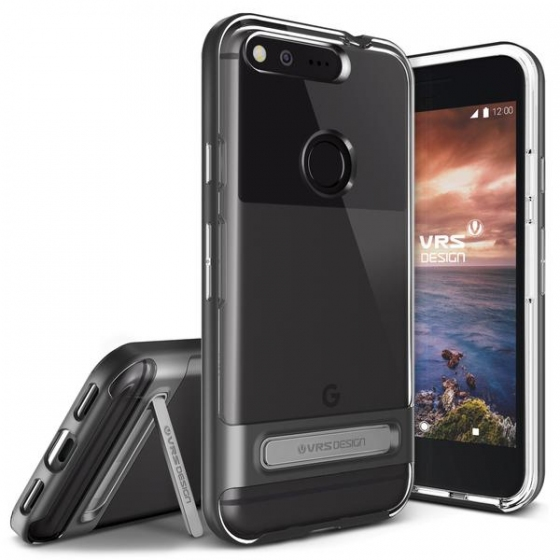 VRS Design Pixel ile Uyumlu ile Uyumlu Crystal Bumper Dark Silver