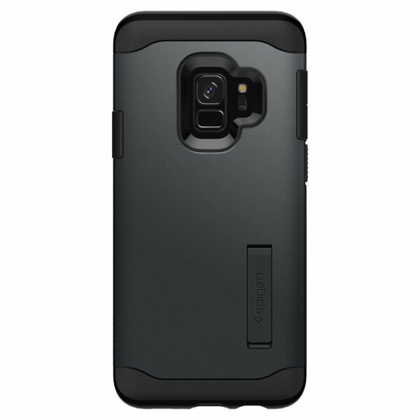 Spigen Galaxy S9 ile Uyumlu Kılıf Slim Armor Metal Slate