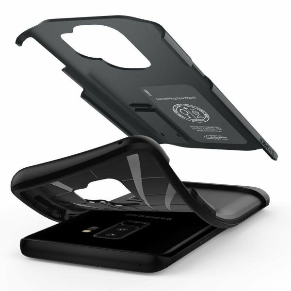 Spigen Galaxy S9 ile Uyumlu Kılıf Slim Armor Metal Slate