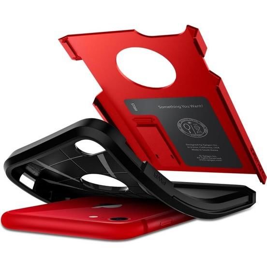 Spigen iPhone 8 ile Uyumlu Kılıf Tough Armor 2 Red