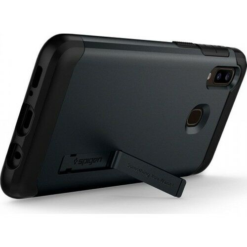 Spigen Galaxy A30 ile Uyumlu Kılıf Slim Armor Metal Slate