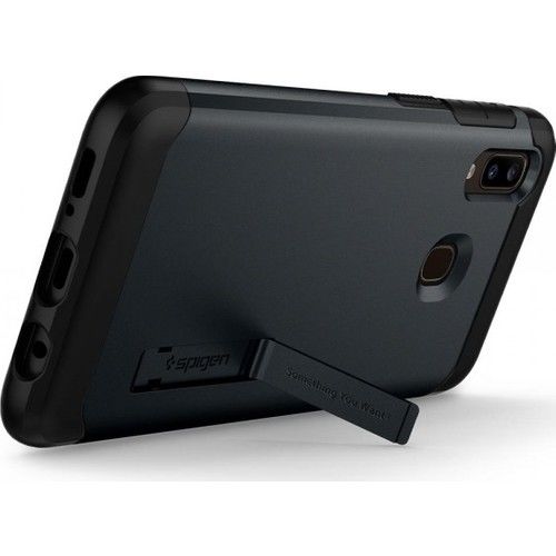 Spigen Galaxy A30 ile Uyumlu Kılıf Slim Armor Metal Slate