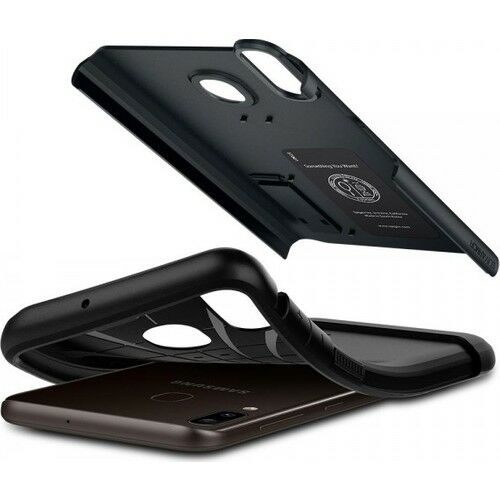 Spigen Galaxy A30 ile Uyumlu Kılıf Slim Armor Metal Slate