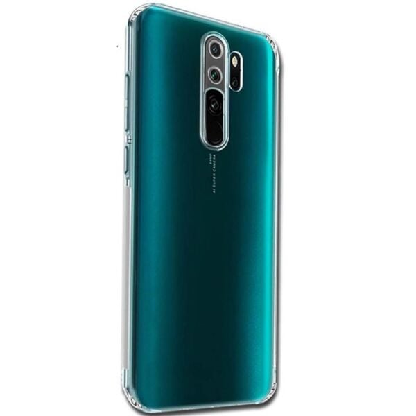 Jopus Redmi Note 8 Pro ile Uyumlu Tıpalı Kamera Korumalı Silikon Kılıf Şeffaf